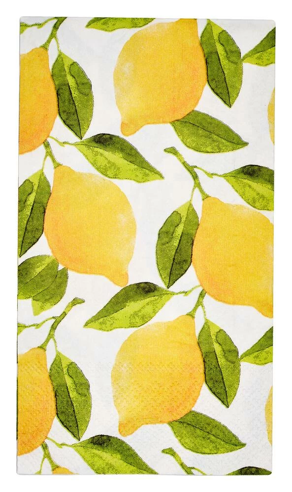 Sophistiplate Lemons 2-Ply Guest Towels, 16-pk