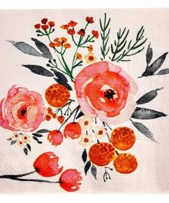 Sophistiplate Blush Bouquet 3-Ply Cocktail Napkins, 20-pk