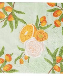 Sophistiplate Mimosa 3-Ply Cocktail Napkins, 20-pk