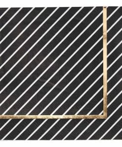 Sophistiplate Solid Black 3-Ply Cocktail Napkins, 20-pk