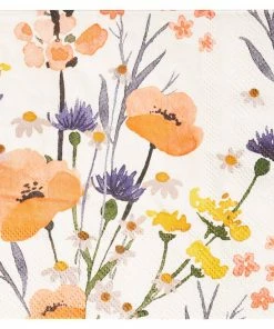 Sophistiplate Wildflower 3-Ply Cocktail Napkins, 20-pk