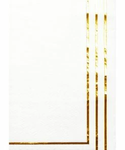Sophistiplate Classic 3-Ply Cocktail Napkins, Gold, 20-pk