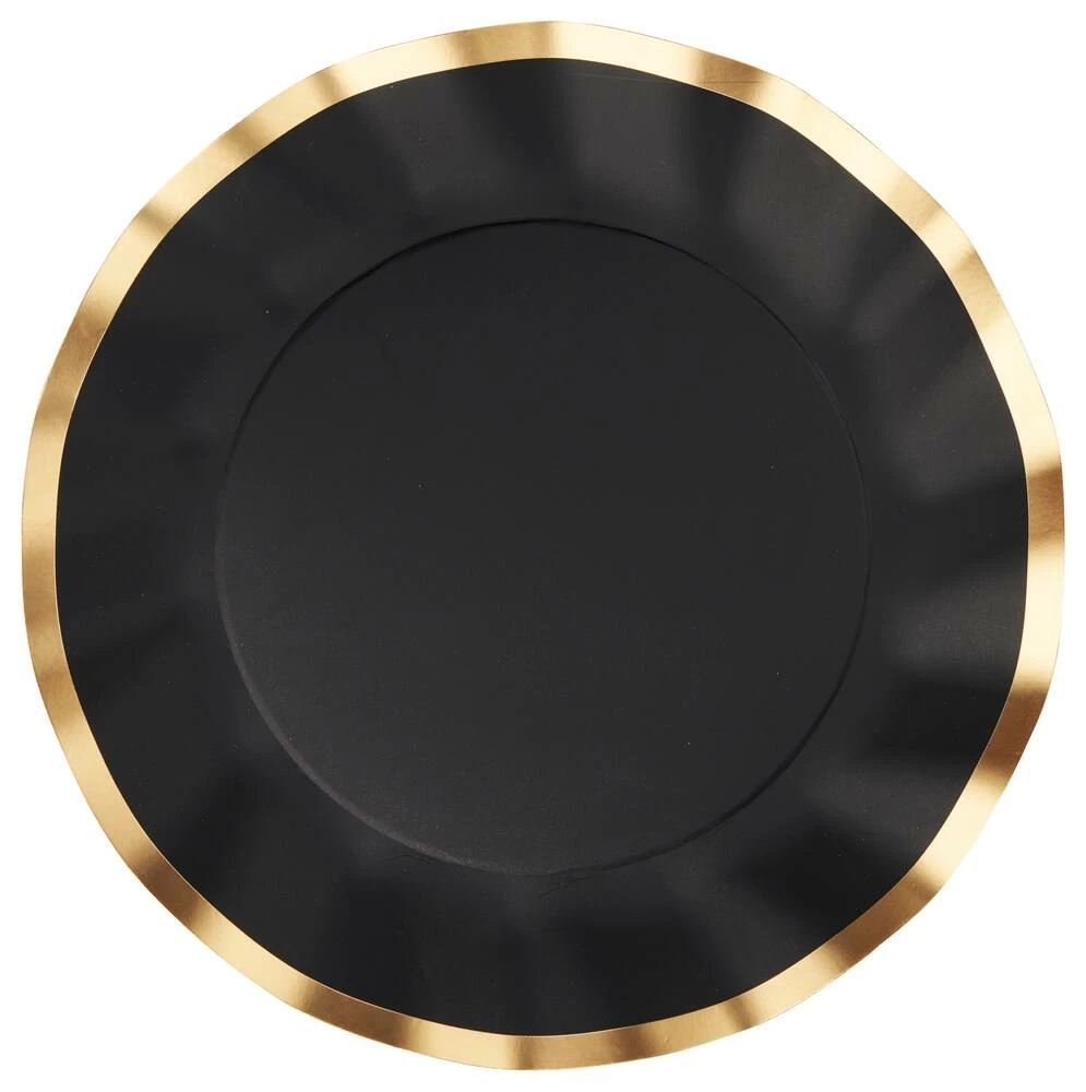 Sophistiplate Solid Black Dinner Plates, 8-pk