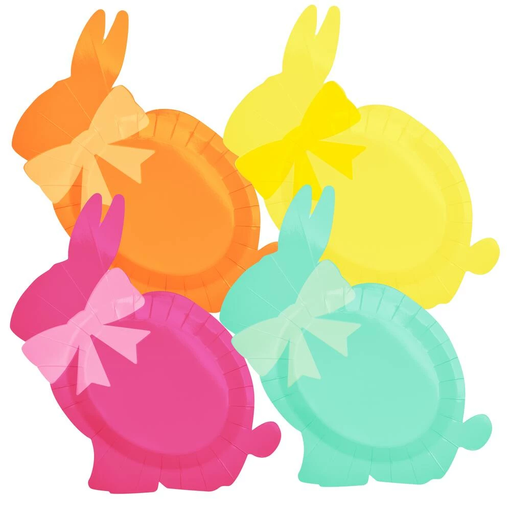 Sophistiplate Hoppy Easter Die Cut Bunny Plates, 8-pk