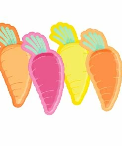 Sophistiplate Hoppy Easter Die Cut Carrot Plates, 8-pk