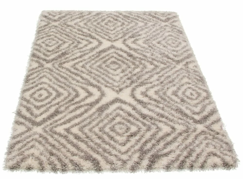 Ecarpet Gallery ECARPET Agadir Abstract Indoor Area Shag Rug, Ivory, 47-in X 71-in - Image 2