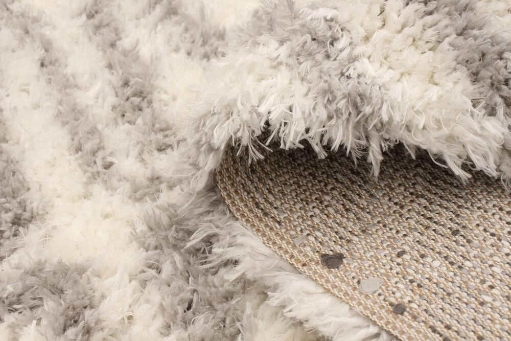 Ecarpet Gallery ECARPET Agadir Abstract Indoor Area Shag Rug, Ivory, 47-in X 71-in - Image 5