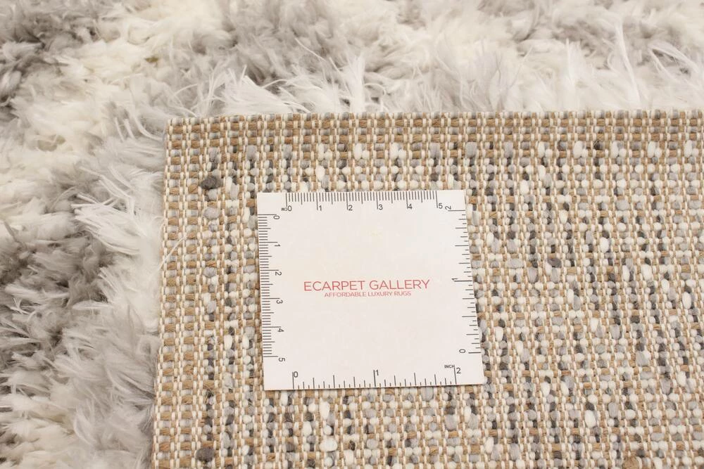 Ecarpet Gallery ECARPET Agadir Abstract Indoor Area Shag Rug, Ivory, 47-in X 71-in - Image 8