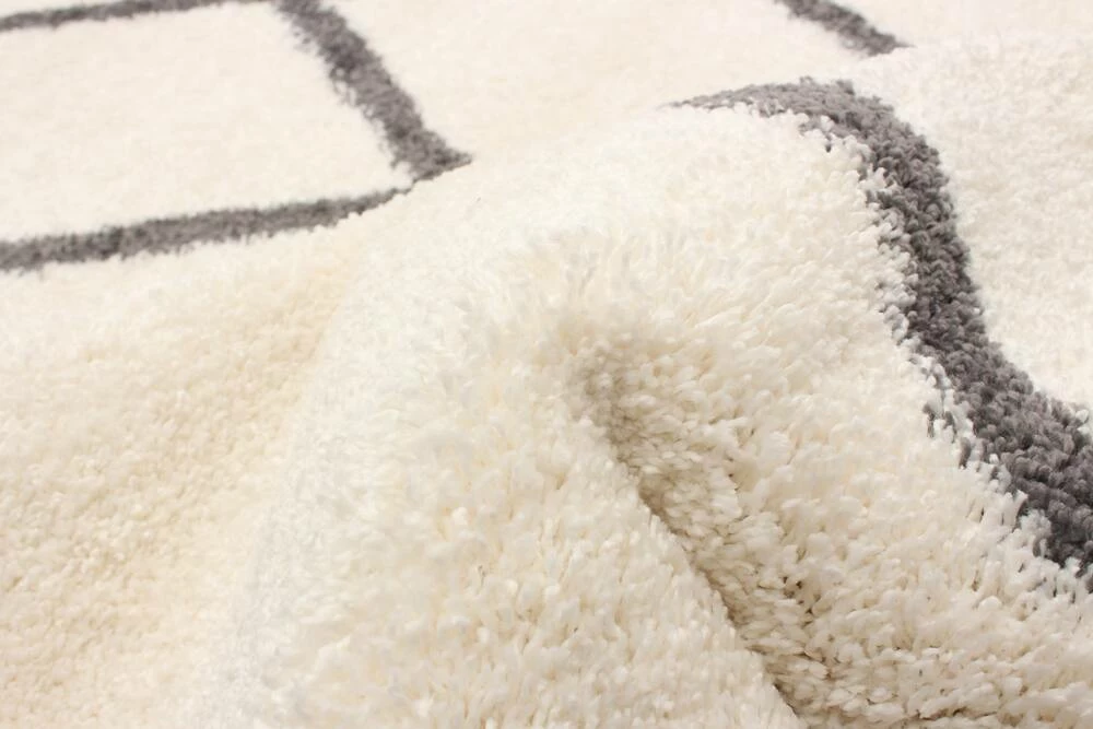 Ecarpet Gallery ECARPET Amara Indoor Geometric Area Shag Rug, Ivory, Assorted Sizes - Image 4