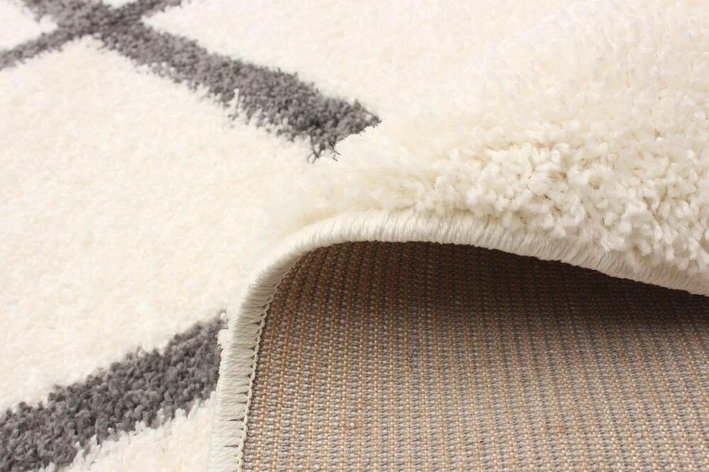 Ecarpet Gallery ECARPET Amara Indoor Geometric Area Shag Rug, Ivory, Assorted Sizes - Image 5