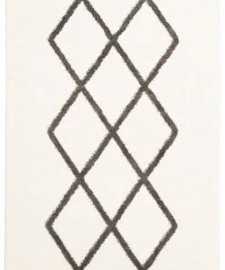 Ecarpet Gallery ECARPET Amara Indoor Geometric Area Shag Rug, Ivory, Assorted Sizes