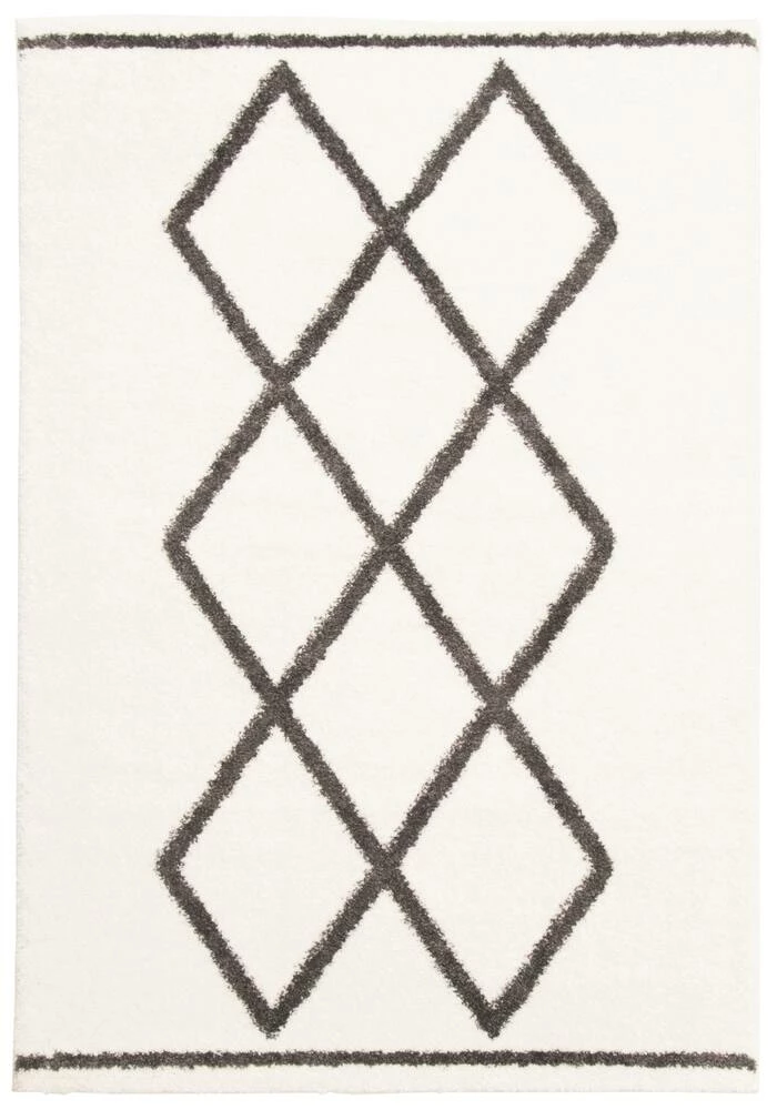 Ecarpet Gallery ECARPET Amara Indoor Geometric Area Shag Rug, Ivory, Assorted Sizes