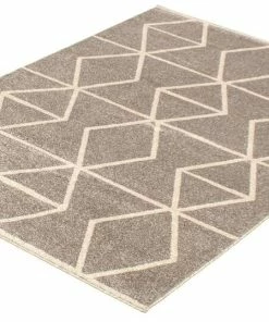 Ecarpet Gallery ECARPET Ana Indoor Geometric Area Rug, Grey/Ivory, Assorted Sizes