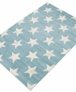 Ecarpet Gallery ECARPET Angel Indoor Star Area Rug, Aqua, Assorted Sizes