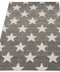 Ecarpet Gallery ECARPET Angel Indoor Star Area Rug, Grey, Assorted Sizes