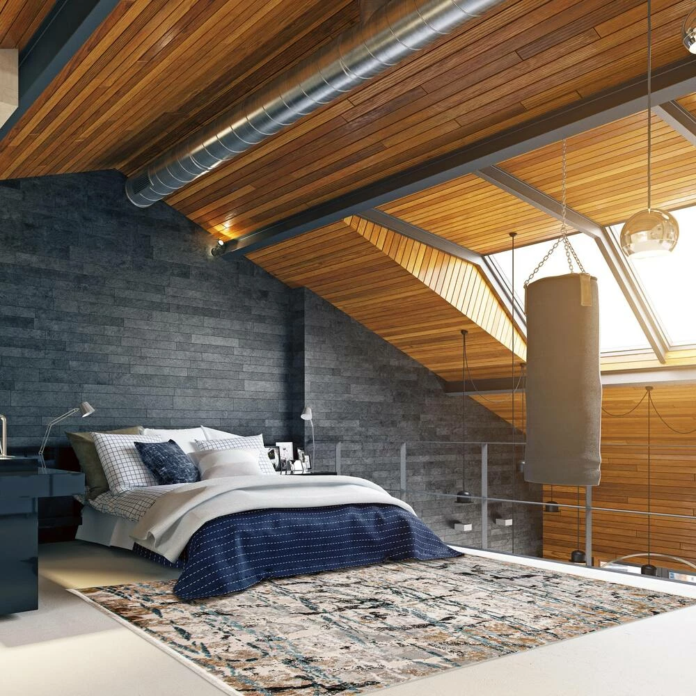 Ecarpet Gallery ECARPET Arizona Indoor Area Rug, Blue/Grey, Assorted Sizes - Image 9