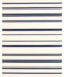 Ecarpet Gallery ECARPET Arthur Indoor/Outdoor Striped Area Rug, Blue/Ivory, Assorted Sizes