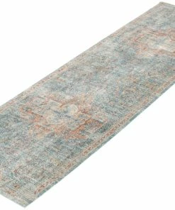 Ecarpet Gallery ECARPET Bahama Heriz Indoor Area Rug, Blue, Assorted Sizes