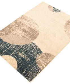 Ecarpet Gallery ECARPET Bellagio Indoor Geometric Area Rug, Ivory/Blue, Assorted Sizes