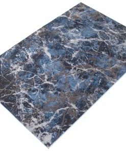 Ecarpet Gallery ECARPET Marble Indoor Area Rug, Blue, Assorted Sizes