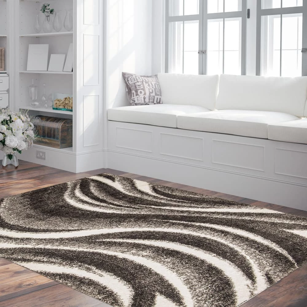 Ecarpet Gallery ECARPET Cascade Indoor Area Shag Rug, Grey, Assorted Sizes - Image 9