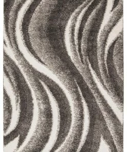 Ecarpet Gallery ECARPET Cascade Indoor Area Shag Rug, Grey, Assorted Sizes