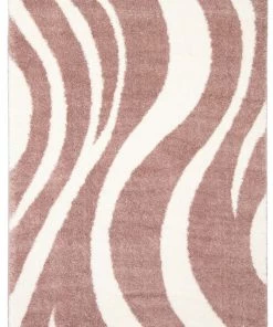 Ecarpet Gallery ECARPET Cascade Indoor Area Shag Rug, Pink, Assorted Sizes