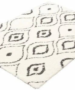 Ecarpet Gallery ECARPET Caspia Indoor Area Shag Rug, Ivory, Assorted Sizes