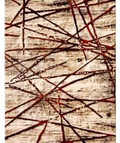 Ecarpet Gallery ECARPET Ceyla Indoor Area Rug, Gold/Red, Assorted Sizes
