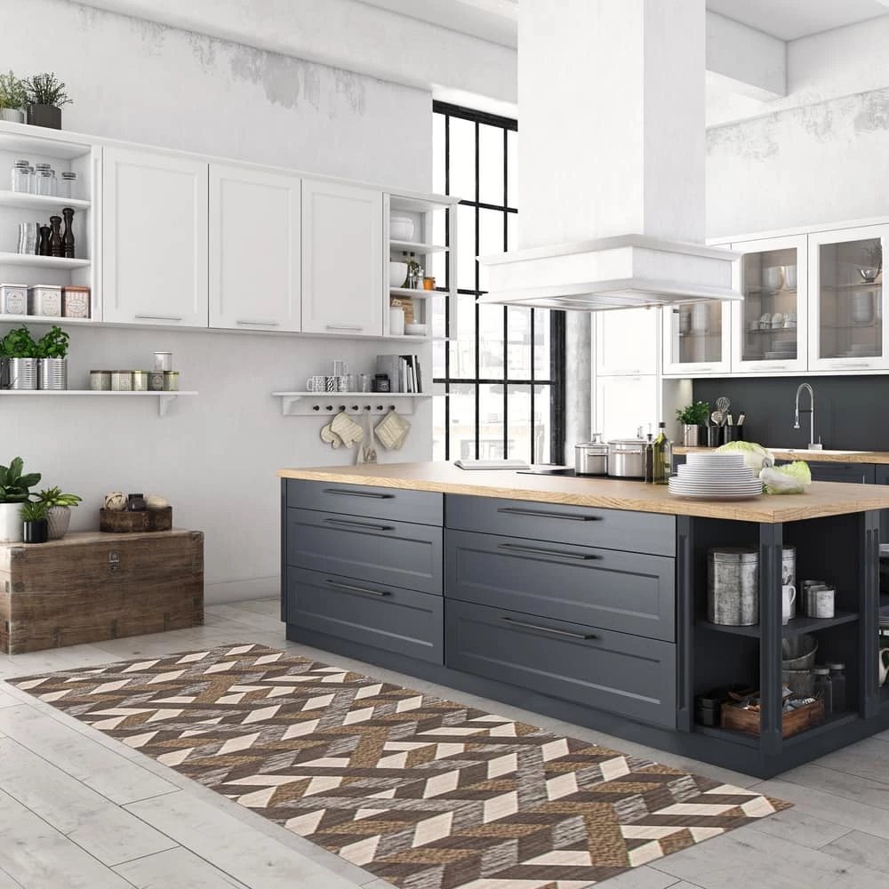 Ecarpet Gallery ECARPET Combo Pack Bellisima Indoor Geometric Area Rug/Runner, 2-pc, Dark Brown, Assorted Sizes - Image 6