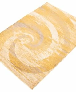 Ecarpet Gallery ECARPET Cora Indoor Geometric Area Rug, Ivory/Gold, Assorted Sizes
