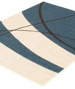 Ecarpet Gallery ECARPET Cosi Indoor Abstract Area Rug, Blue/Cream, Assorted Sizes