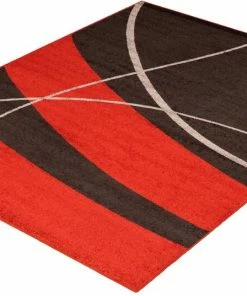 Ecarpet Gallery ECARPET Cosi Indoor Abstract Area Rug, Red, Assorted Sizes