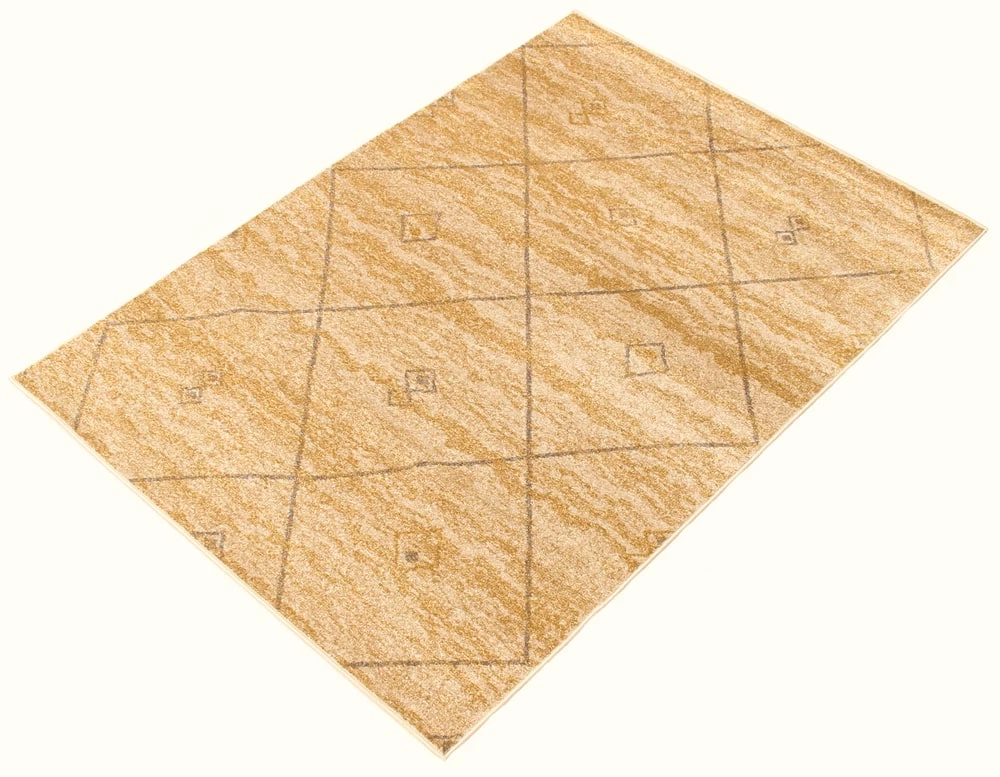 Ecarpet Gallery ECARPET Devos Indoor Geometric Area Rug, Ivory/Gold, Assorted Sizes