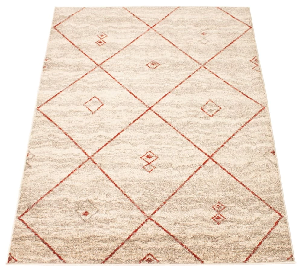 Ecarpet Gallery ECARPET Devos Indoor Geometric Area Rug, Ivory/Red, Assorted Sizes - Image 2