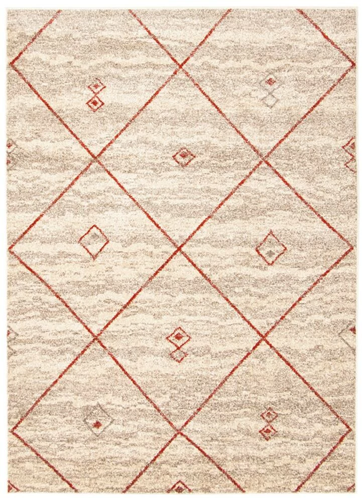 Ecarpet Gallery ECARPET Devos Indoor Geometric Area Rug, Ivory/Red, Assorted Sizes - Image 3