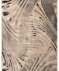 Ecarpet Gallery ECARPET Elka Indoor Area Rug, Beige/Black, Assorted Sizes