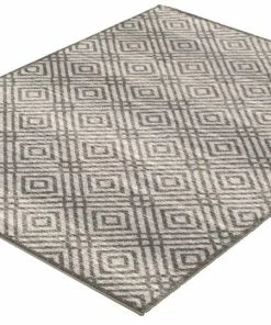Ecarpet Gallery ECARPET Ember Rectangle Indoor Geometric Area Rug, Anthracite, Assorted Sizes