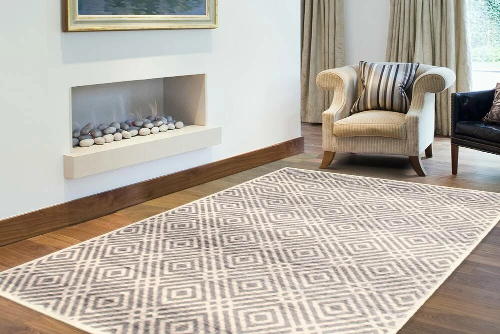 Ecarpet Gallery ECARPET Ember Rectangle Indoor Geometric Area Rug, Cream, Assorted Sizes - Image 9