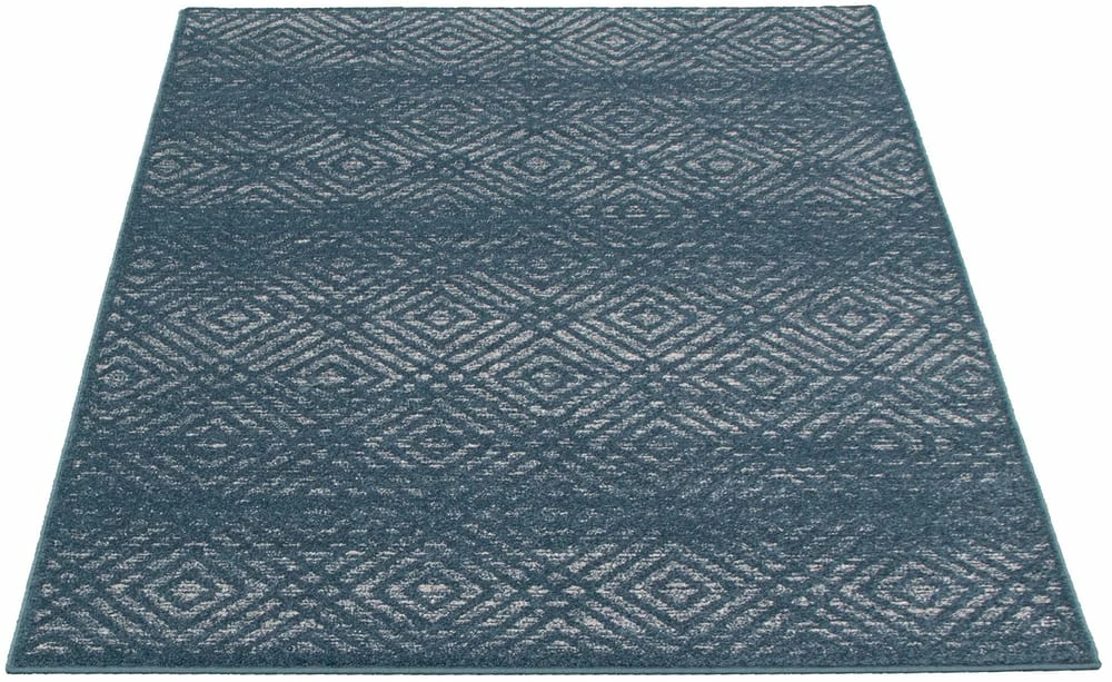 Ecarpet Gallery ECARPET Ember Rectangle Indoor Geometric Area Rug, Petrol, Assorted Sizes - Image 2