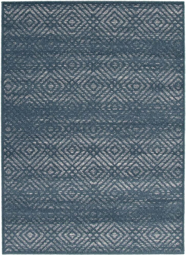 Ecarpet Gallery ECARPET Ember Rectangle Indoor Geometric Area Rug, Petrol, Assorted Sizes - Image 3