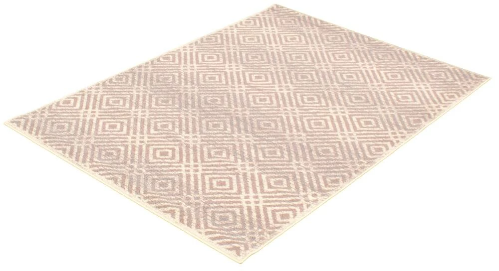 Ecarpet Gallery ECARPET Ember Rectangle Indoor Geometric Area Rug, Silver/Pink, Assorted Sizes