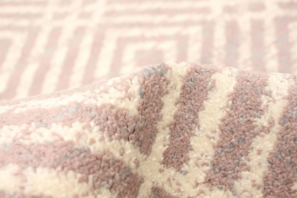 Ecarpet Gallery ECARPET Ember Rectangle Indoor Geometric Area Rug, Silver/Pink, Assorted Sizes - Image 5