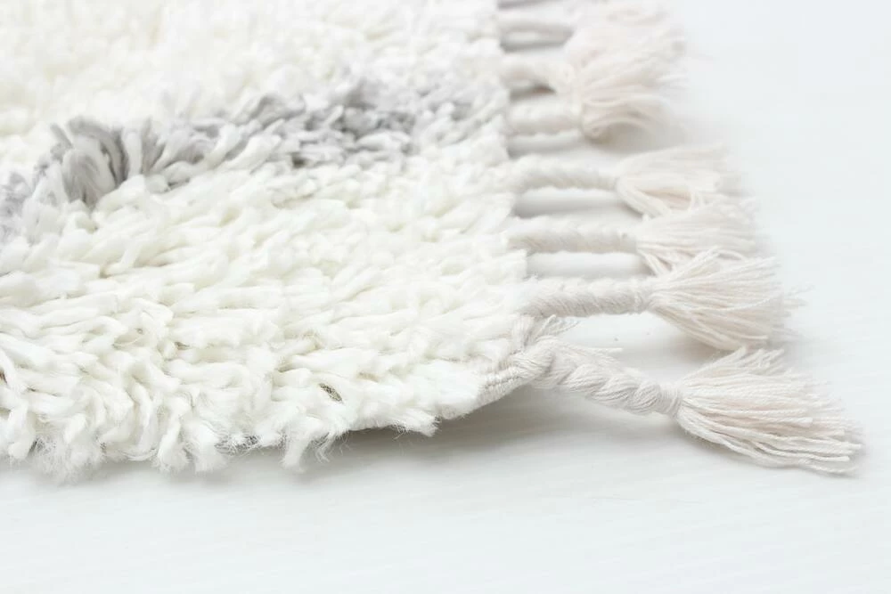 Ecarpet Gallery ECARPET Grammercy Diamond Indoor Area Shag Rug, Cream/Grey, Assorted Sizes - Image 5