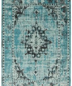Ecarpet Gallery ECARPET Isabella Indoor Area Rug, Aqua, Assorted Sizes