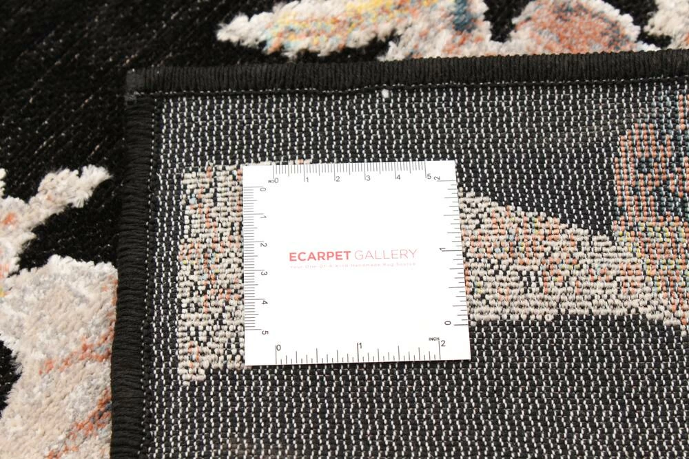 Ecarpet Gallery ECARPET Lotus Floral Indoor Area Rug, Black, Assorted Sizes - Image 4