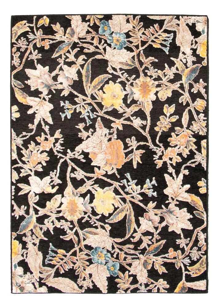 Ecarpet Gallery ECARPET Lotus Floral Indoor Area Rug, Black, Assorted Sizes - Image 3
