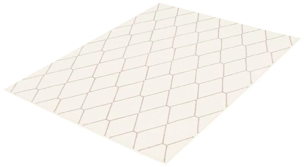 Ecarpet Gallery ECARPET Macy Diamante Indoor Geometric Area Rug, White/Grey, Assorted Sizes - Image 2