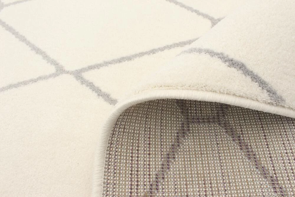 Ecarpet Gallery ECARPET Macy Diamante Indoor Geometric Area Rug, White/Grey, Assorted Sizes - Image 6