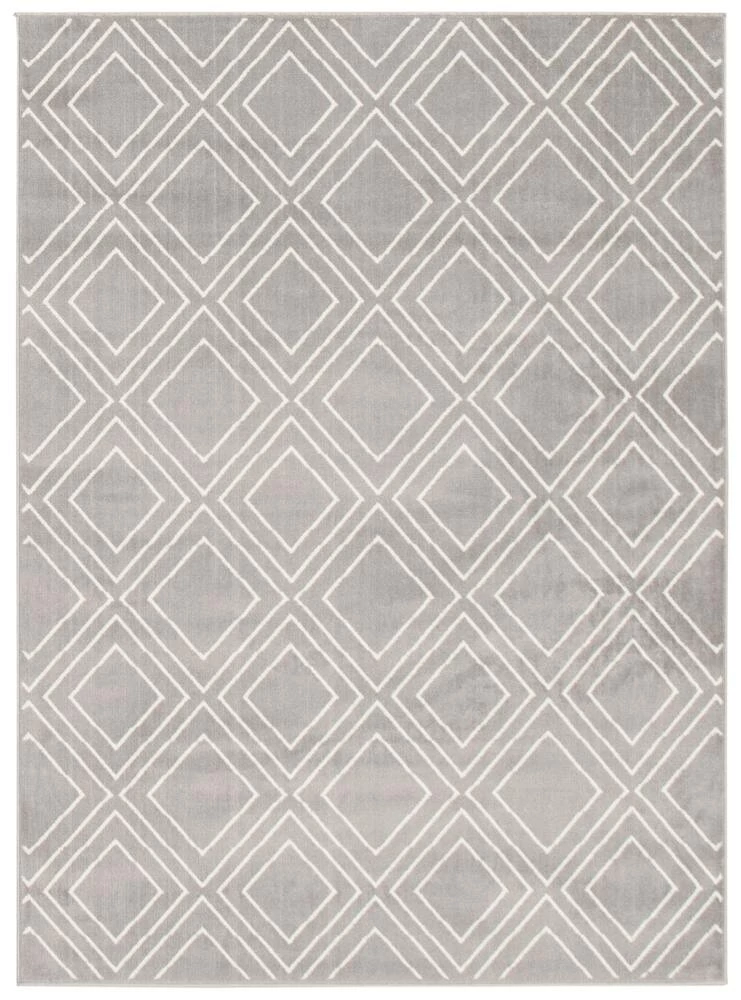 Ecarpet Gallery ECARPET Macy Geod Indoor Geometric Area Rug, Grey/White, Assorted Sizes